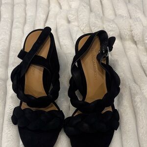 Rebecca Minkoff Black Braided Sandals